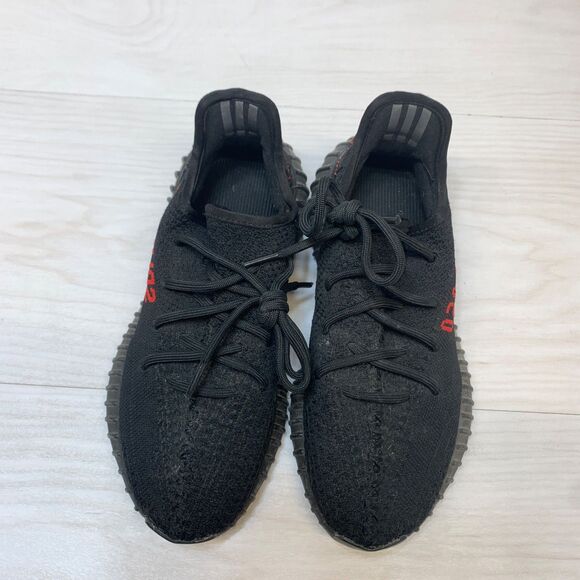Adidas Yeezy Boost 350 V2 Bred Core Black Solar Red CP9652 Mens Size 6 main image 4